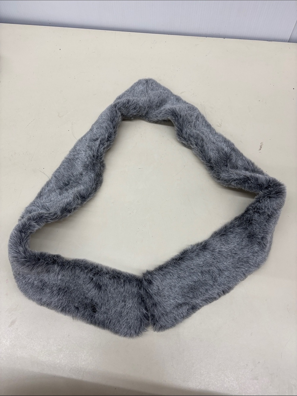 Adrianna Papell Gray Faux Fur Scarf Wrap